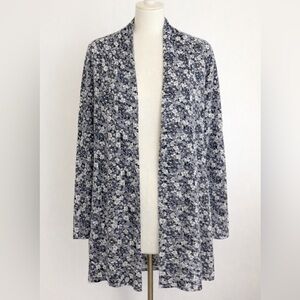 Neiman Marcus Black and White Patterned Cashmere Cardigan